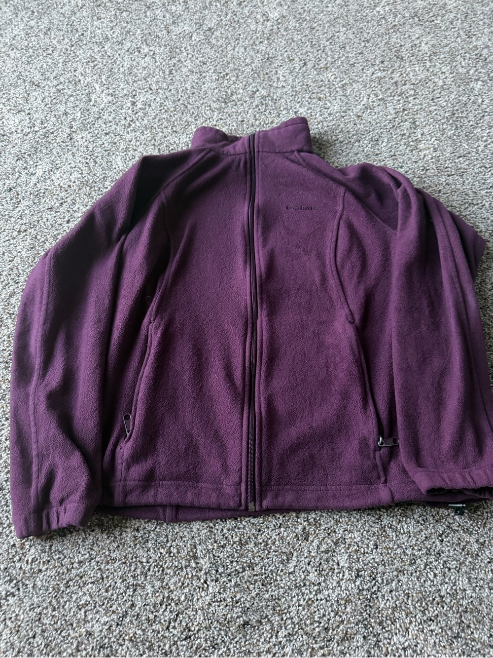 Columbia Women's Large Purple Plum Full Zip Fleece Jacket Outdoor Gorpcore
